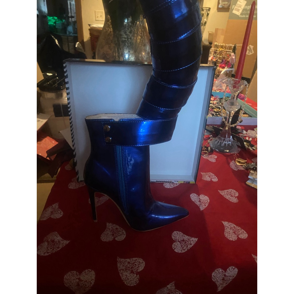 Women's Cape Robbin Blue Heeled Boots Size 6.5 - Picture 10 of 12